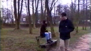 A Young Woman in Full Rupture Approached by Our Casteur in a Park.