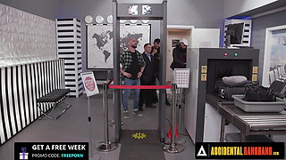 ACCIDENTAL GANGBANG - Hot Whitney Wright Gets Gangbanged By Airport Security SPANISH SUBTITLES