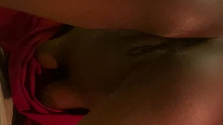 Hot Ebony Goddess Twerks On Sheets in Oil , Close Up Juicy pussy