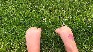 I Let You See My Feet Rubbing and Pressing Against the Grass