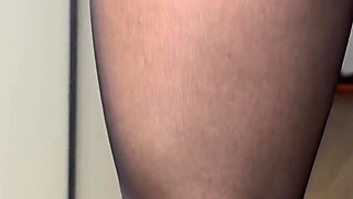 Hard Ripped Pantyhose on Her Ass and Fucked Pink Pussy