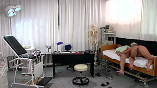 Blonde MILF Double Penetration Doctor Exam Fuck