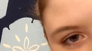 Custom cum in her mouth for me