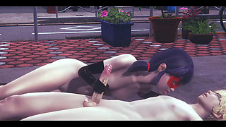 Bug - Girl Bug Hard Sex with Catnoir in the Street - Japanese Asian Manga Anime Game Porn