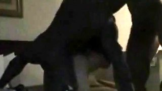 Asian Amateur Takes on Two Big Black Cocks