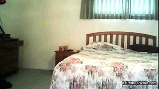 spying on stepmom as she lotions her pussy