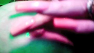 Slutty amateur flashing her big boobs in the backseat