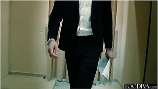 Lesbian Accountant Discovers She Loves Hard Cock - Sata Jones