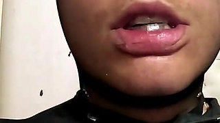 Pantyhose Encasement. Faceless Nylon Suit Tease, Finger Sucking and Intense Orgasm