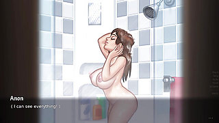 Debbie Shower Scene. (Summertime Saga Gameplay)