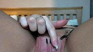 Playing with My Clamped Clit