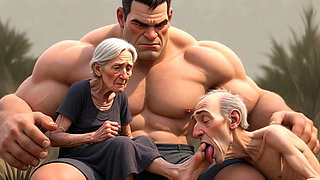 Pathetic Cuckold Licks His Wife's Toes While She's in Bull's Arms - Foot Worship Humiliation