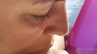 Hot Poolside Blowjob - Wet & Wild Summer Fun