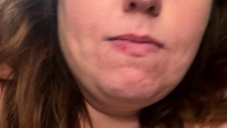 Webcam brunette strips and masturbates