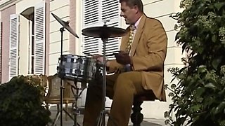 Vintage European interracial threesome porn