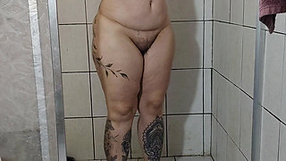 Shower MILF Big Ass Small Tits Hairy Pussy