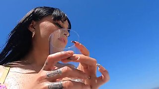 Sexy Mexican Girl Swallows Pee - Brunette Babe Barbara Mont in Hot Golden Shower Fetish 4K