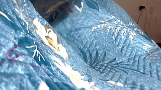 Naughty stepmom grabs stepson under duvet and has sex