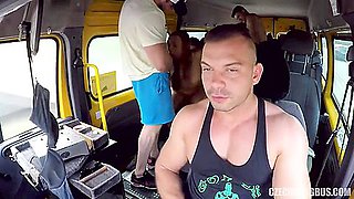 Gangbang Bus Fake Twins And Friends /2 - Brunette Rides Driver