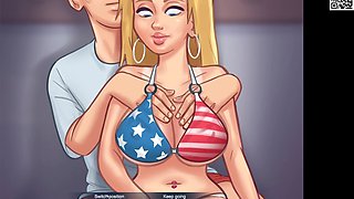 Cum swallowing, swimsuit, total