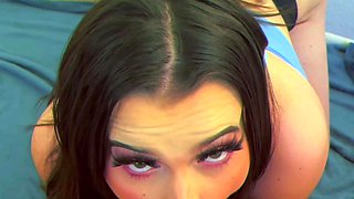 Warning Fantastic blonde big cock blowjob and cumshot