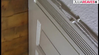 Horny girl exposes perky boobs