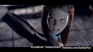 Monster fucks student girl of magic