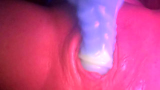 Whore fucks her used loose cunt