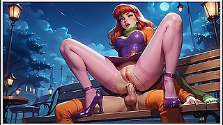 Car Toon In Daphne Gets Fucked On A Park Bench!