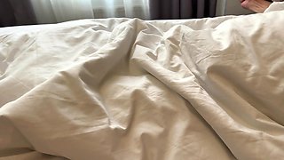 Horny and pregnant wife, throated his dick before a ride