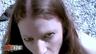 Emy: Porn Scene at the Beach with the French Emy