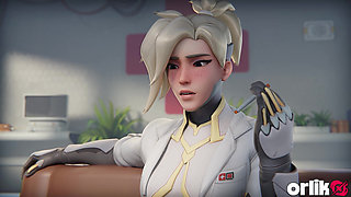 Overwatch Mercy Dr. Ziegler - Patient’s BBC Double Penetration Animation