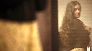 Gorgeous brunette babe fucked hardcore in the bathroom