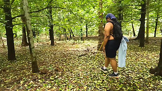 House Wife on Vacation, Walking Naked in Jungle. Exposing Her Sexy Ass and Bigg Boobs