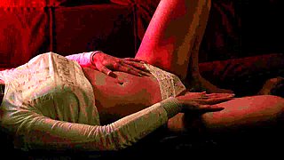 Big tittied seductress peels off her tight white panties