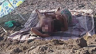 Exhibitionist Wife Outdoor Amateur MILF Blowjob & Handjob Big Cock on Nudity Beach Public in Front of Voyeur with Cum