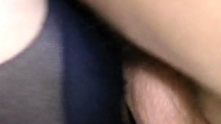 Small titted redhead amateur riding penis in close up