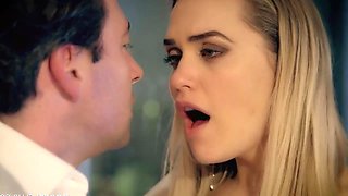 Stunning Mia Malkova swallows deeply after intense passionate ebony encounter
