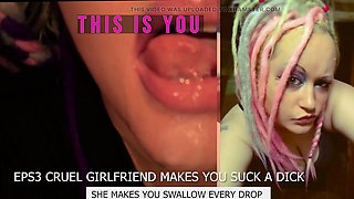 CampSissybois Cruel Girlfriend Commands Dick Sucking and Cum Swallow