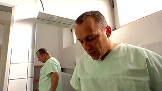 Redhead chick loves to fuck and to piss in the bathroom