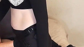 Sensually Pegged Then Destroyed by 2 Huge Strapons