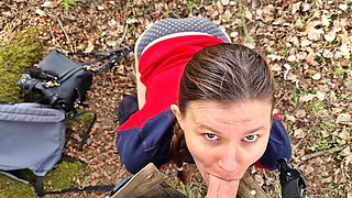 Shy Russian Girl Gave Me Slobbery Blowjob On A First Date In The Wood!