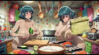 Funny Women Cooking, Ai Animation
