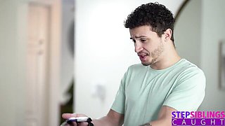 Step Siblings Caught - female orgasm clip