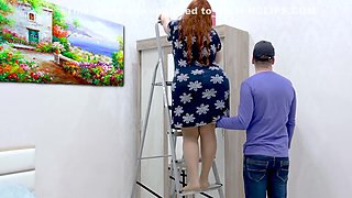 Stepson Came To The Aid Of His Stepmom, And She Agreed To Give Him A Blowjob And Let Him Fuck