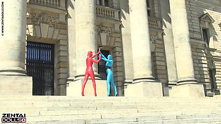 Zentai Models in the City