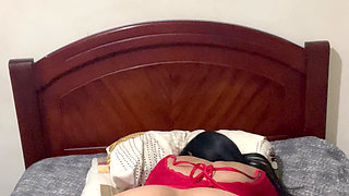 Ass in view in red