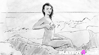 Perfect tits teen posed totally naked