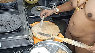 Indian Desi Aunty Cooking in Kitchen Then Come Went to Sex in Our Husband