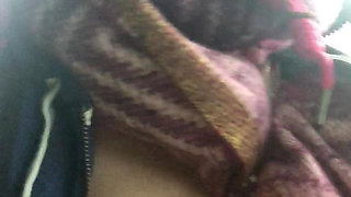 Flashing My Tit with Rock Hard Nip in Fucking Filthy Weather